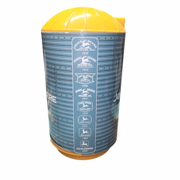 John Deere Green & Yellow Miniature Silo Absorbent Coaster Dispenser 7"HX3.75"D - Picture 5 of 10